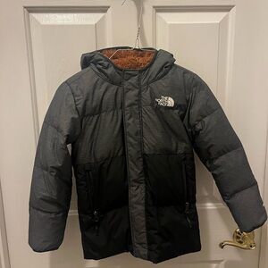 THE NORTH FACE North Down Hooded Kids Jacket TNF Medium Grey Heather Size 6